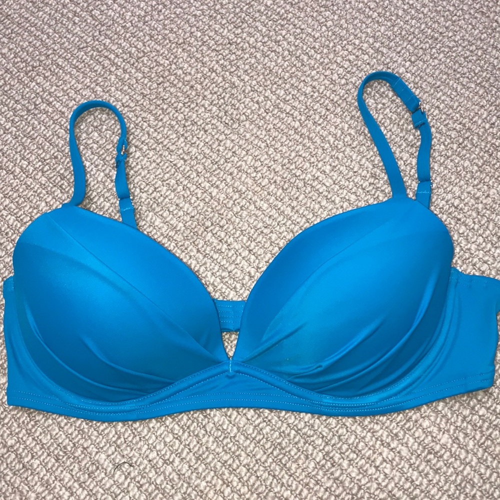 Blue bikini top